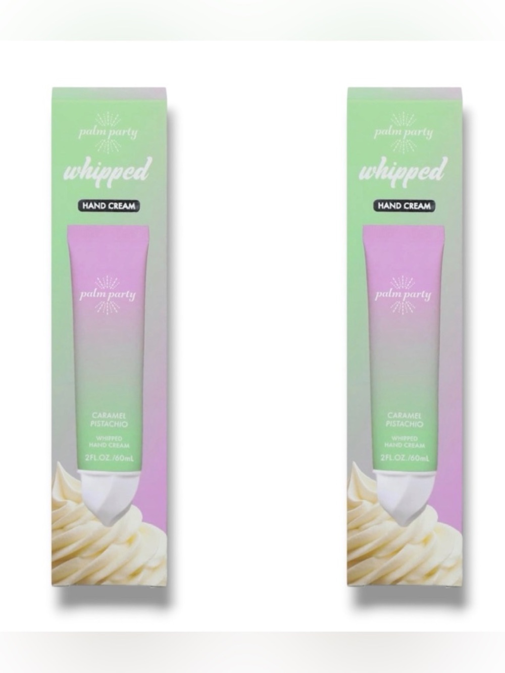 2pc. Palm Party Whipped Hand Cream-Caramel Pistachio